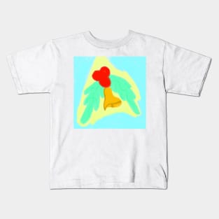 Green red Golden Christmas bells art Kids T-Shirt